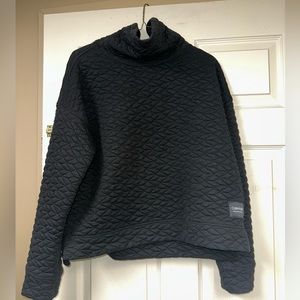 Calvin Klein performance black funnel neck quilted, size small